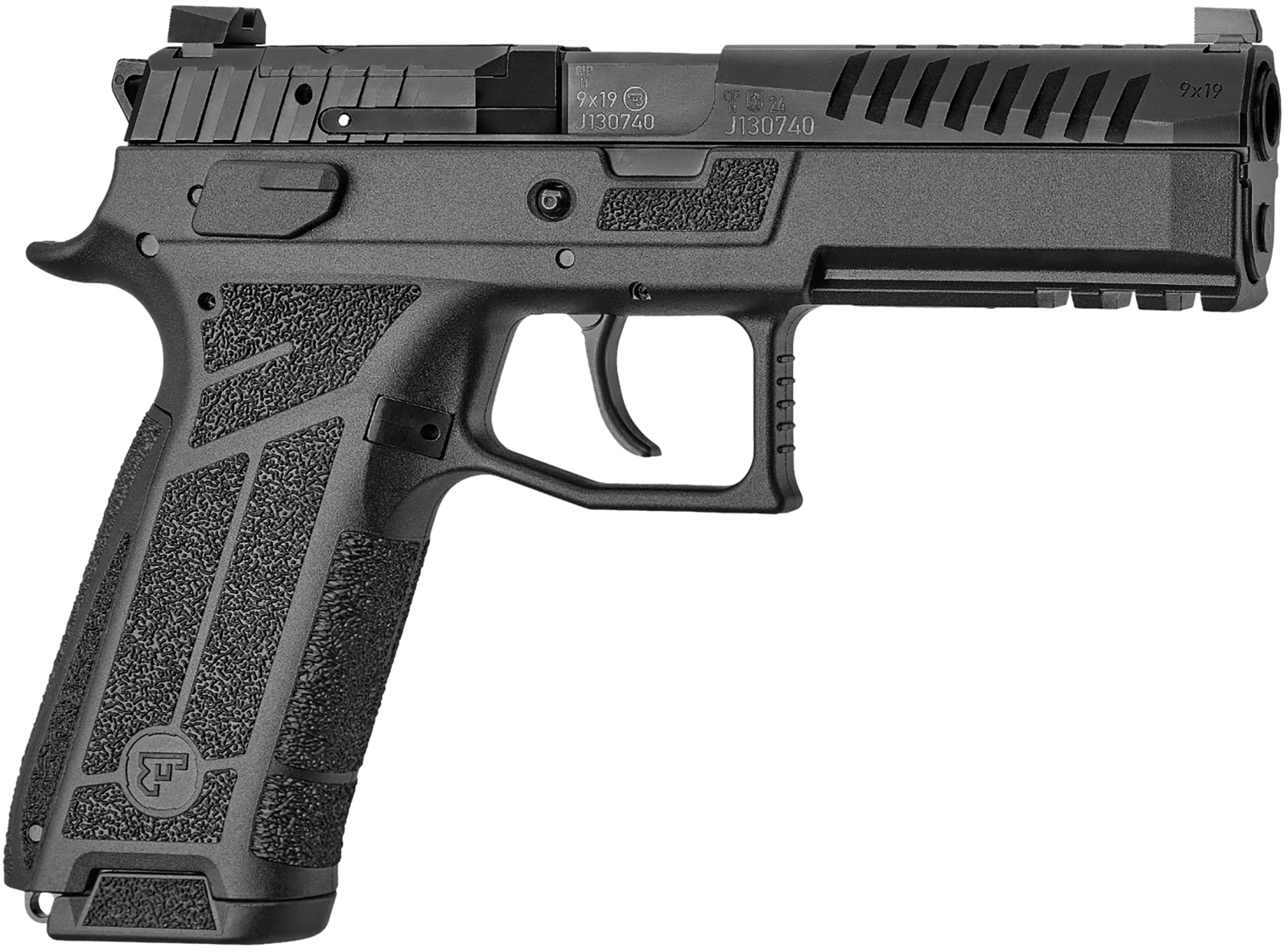 CZ-USA 91670 P-09 F Nocturne Full Size Frame 9mm Luger 19+1 4.53" Black Steel Barrel, Black Optic Cut/Serrated Steel Slide, Black Polymer Frame w/Picatinny Rail, Textured Grip