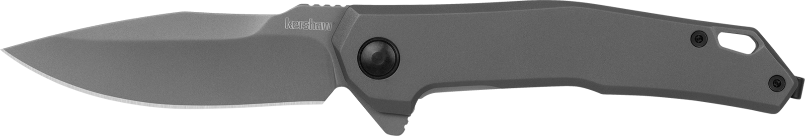 Kershaw 5570 Helitack  3.26" Flipper Drop Point Plain Gray PVD Coated 8Cr13MoV SS Blade, Gray PVD Stainless Steel Handle