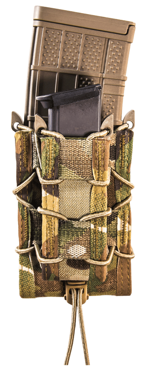 High Speed Gear 13DD10MC TACO Double Decker Mag Pouch MultiCam Nylon Belt Belts 2.25" Wide Compatible w/ Rifle Compatible w/ Pistol
