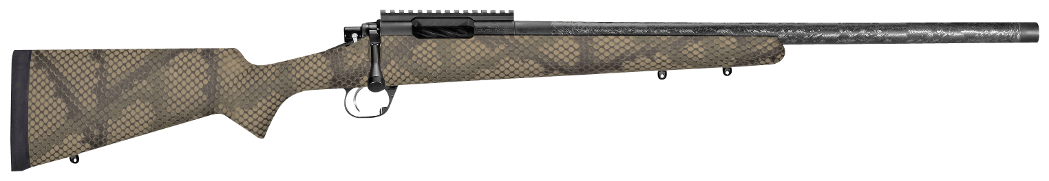 Proof Research 135297 Glacier TI Full Size 7mm PRC 4+1 24" Carbon Fiber Match Grade Threaded Barrel, Black Cerakote Titanium Receivern w/Picatinny Rail, Fixed PROOF Hunter TFDE Carbon Fiber Stock