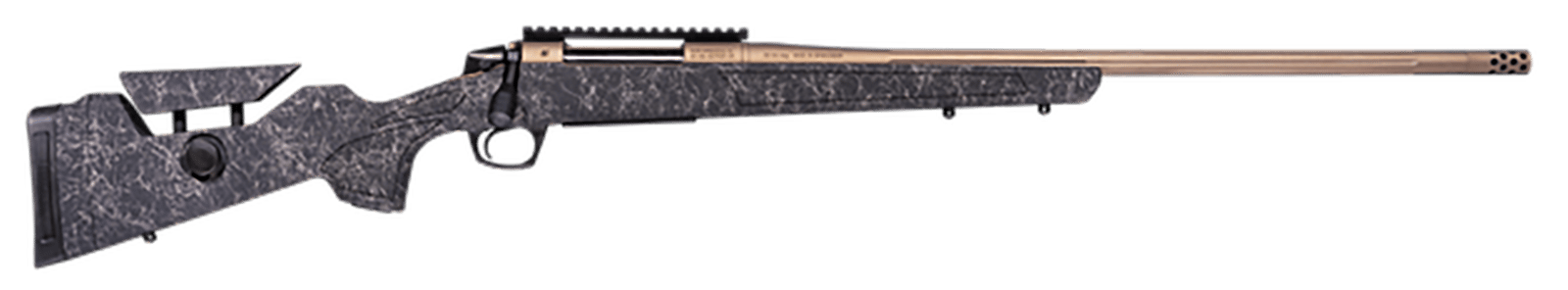 CVA CR3959F Cascade Long Range Hunter Full Size 6.5 PRC 24" Smoked Bronze Cerakote Steel Threaded Barrel, Black w/Smoked Bronze Web Synthetic Stock
