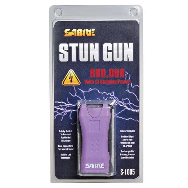 Sabre 600000 Volt Mini Stun Gun with LED - Light Purple