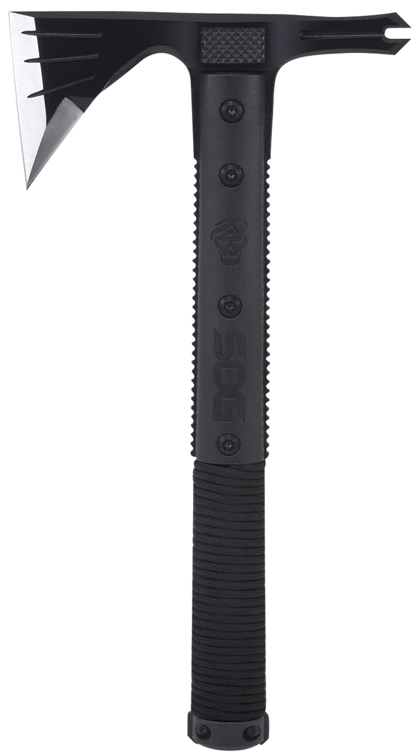 S.O.G SOGSK1001CP Survival Hawk 3" Blade 2Cr13MoV SS Blade Black w/Reflective Paracord GRN Handle 12.10" Long Tomahawk
