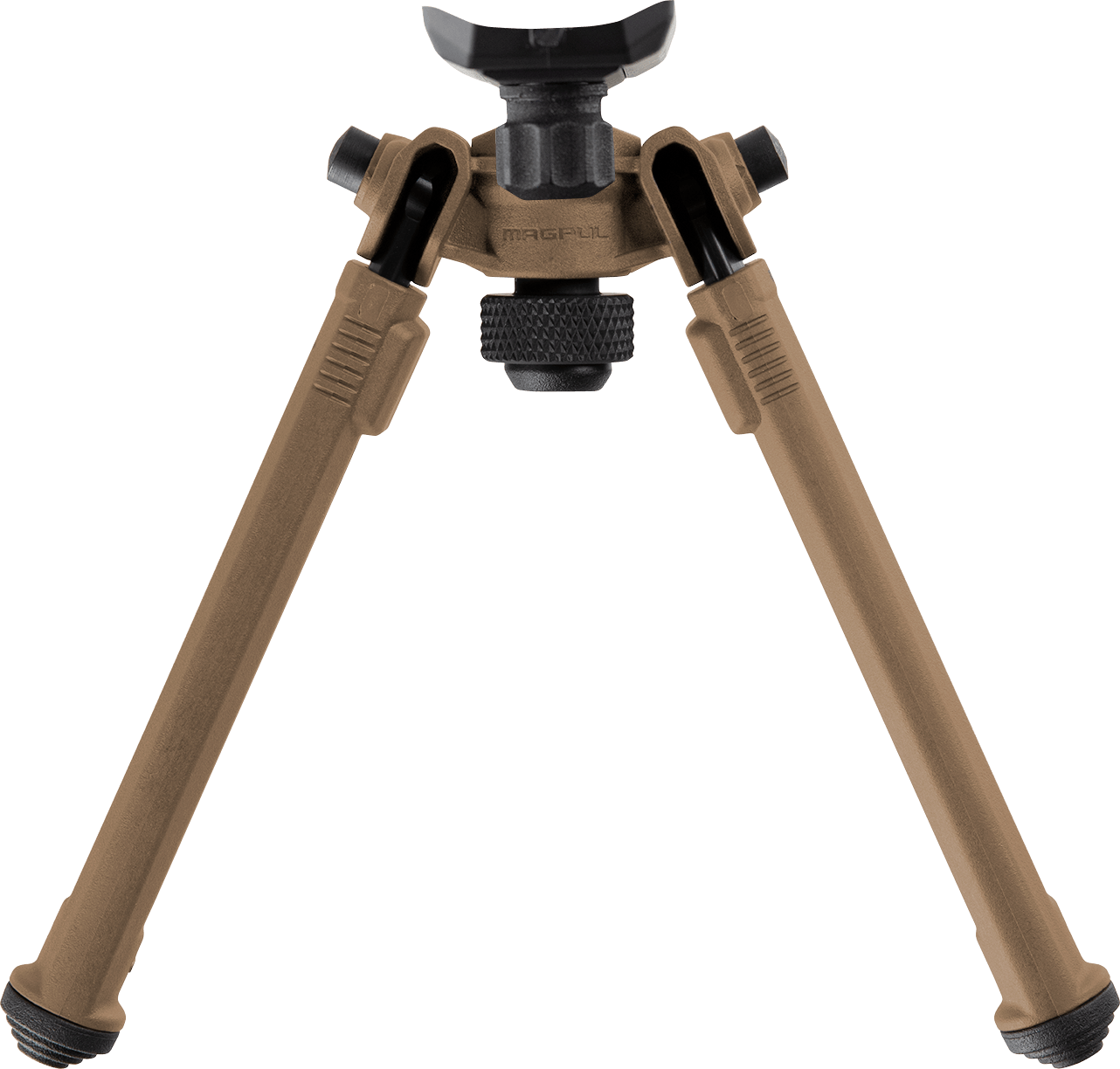 Magpul MAG1075-FDE Bipod  made of Aluminum with Flat Dark Earth Finish, Sling Stud Attachment, 6.30-10.30" Vertical Adjustment & Rubber Feet for AR-Platform