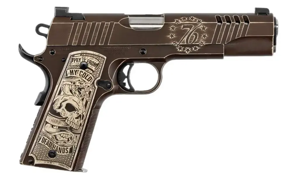 dAUTO ORD COLD DEAD HND 1911 45 ENGRAVED PISTOL