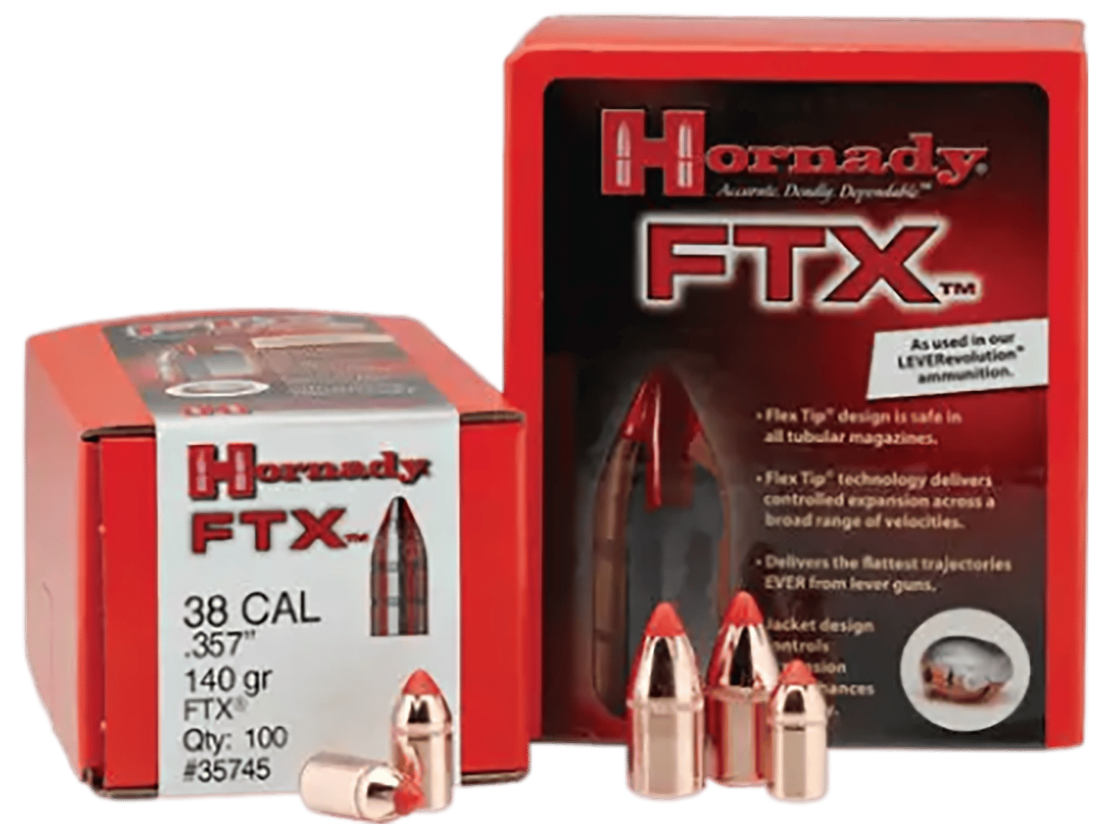 Hornady 30395 FTX  30 Cal .308 160 gr Flex Tip eXpanding 100 Per Box/ 15 Case
