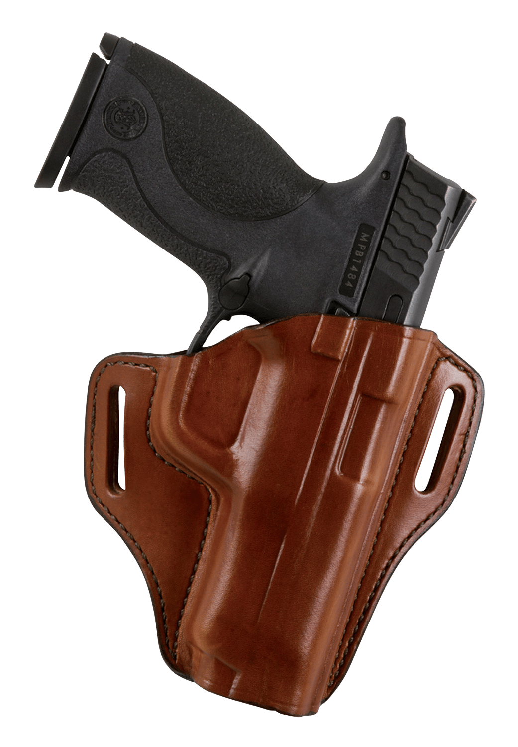Bianchi 25016 57 Remedy  OWB Size 10 Tan Leather Belt Slide Fits Colt 1911 Government Right Hand