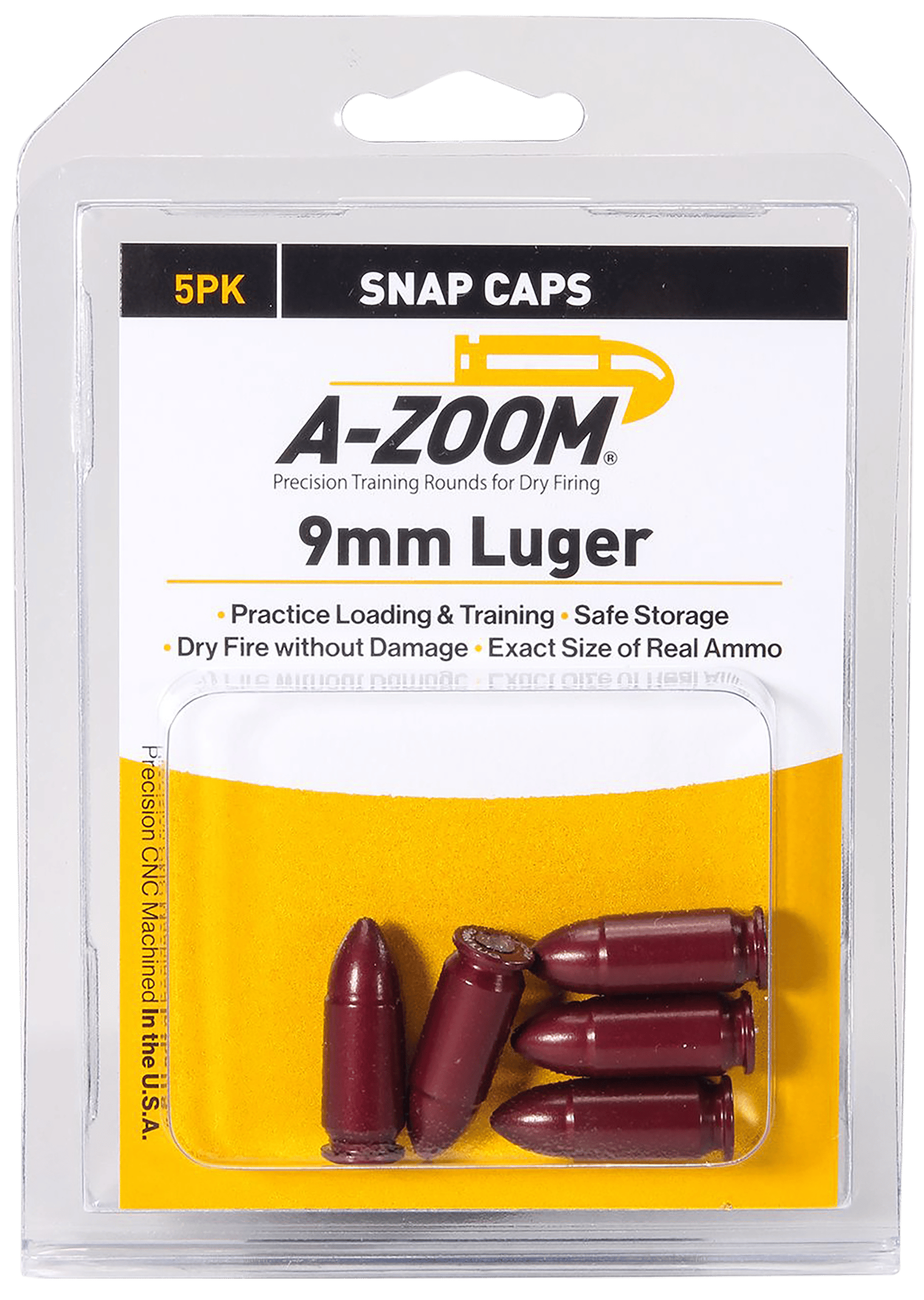 A-Zoom 15116 Pistol Pistol 9mm Luger 5Pack