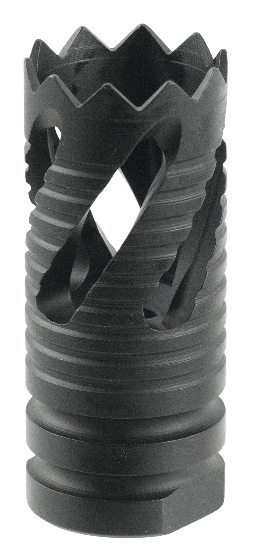 TacFire MZ1021 Thread Crown Muzzle Brake Black Oxide Steel with 1/2"-28 tpi Threads & 2.05" OAL for 5.56x45mm NATO AR-15