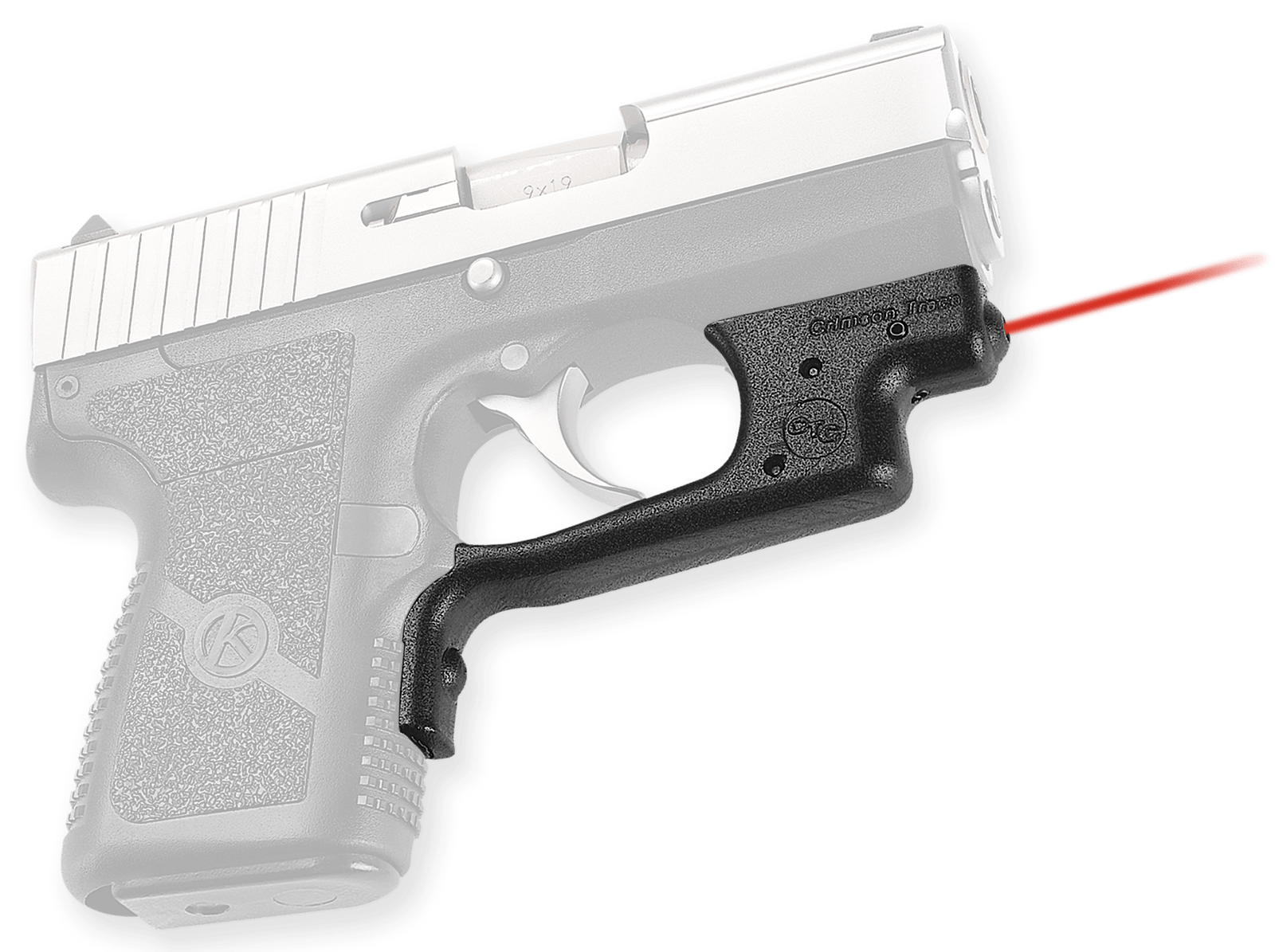 Crimson Trace 0124101 Laserguard  Fits Kahr Arms CT/PM/C/P/TP/CW, Red Laser Black Polymer