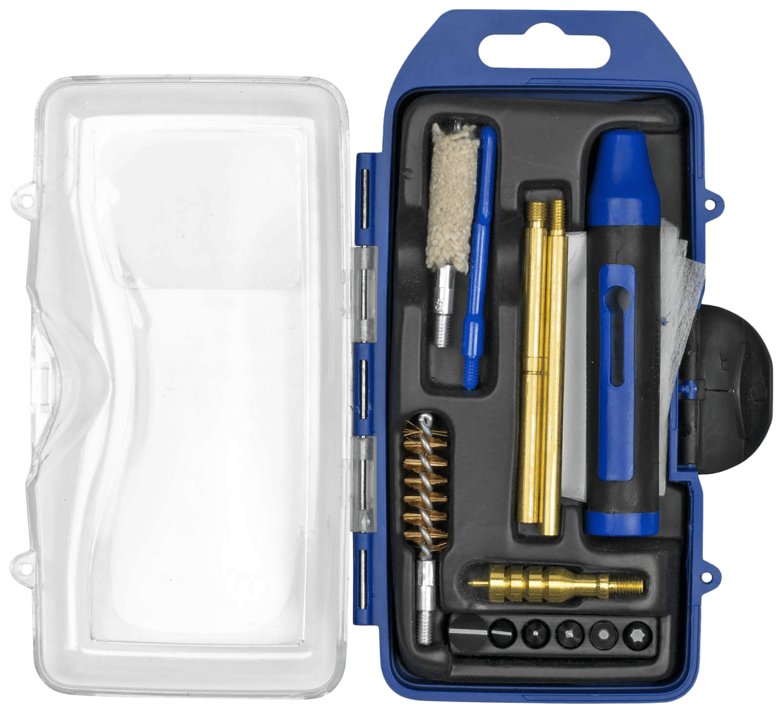 DAC GM40P GunMaster Cleaning Kit 40 Cal & 10mm Pistol/14 Pieces Black/Blue