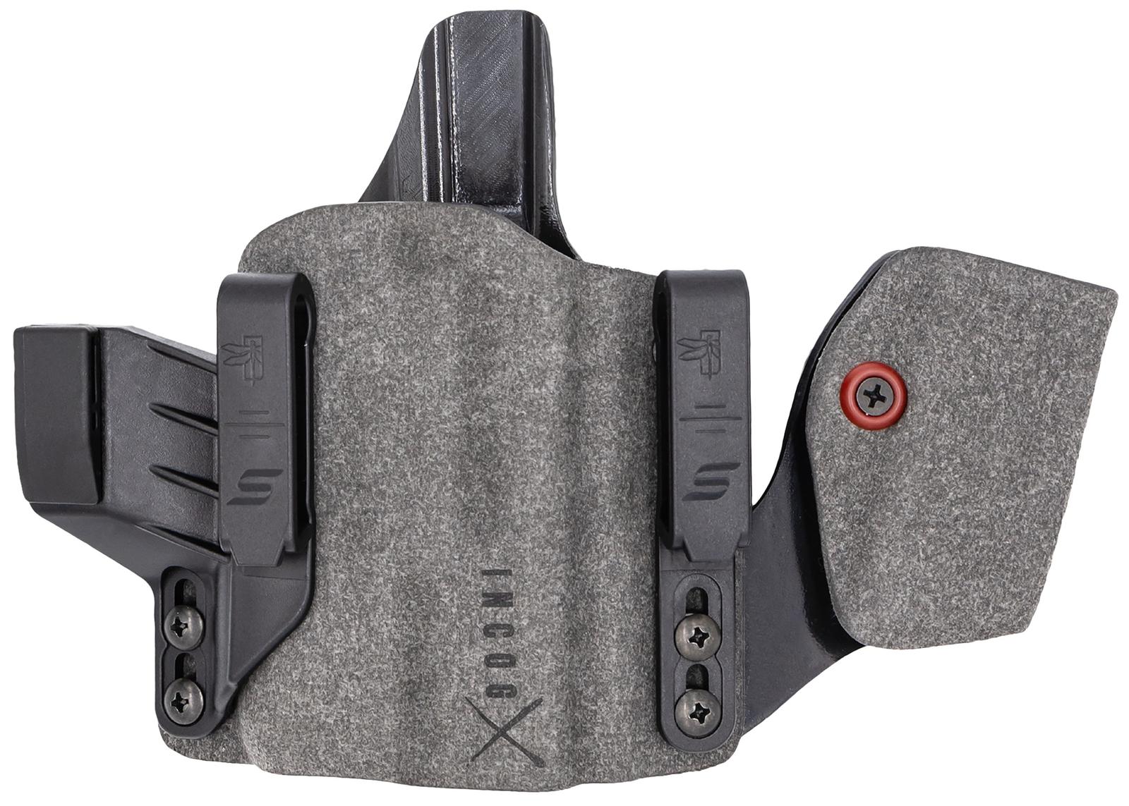 Safariland INCOG0835A0CX261MC Incog  IWB Gray Cordura w/Mag Caddy, Fits Glock 17 Fits Glock 19, Belt Clip Mount, Right Hand