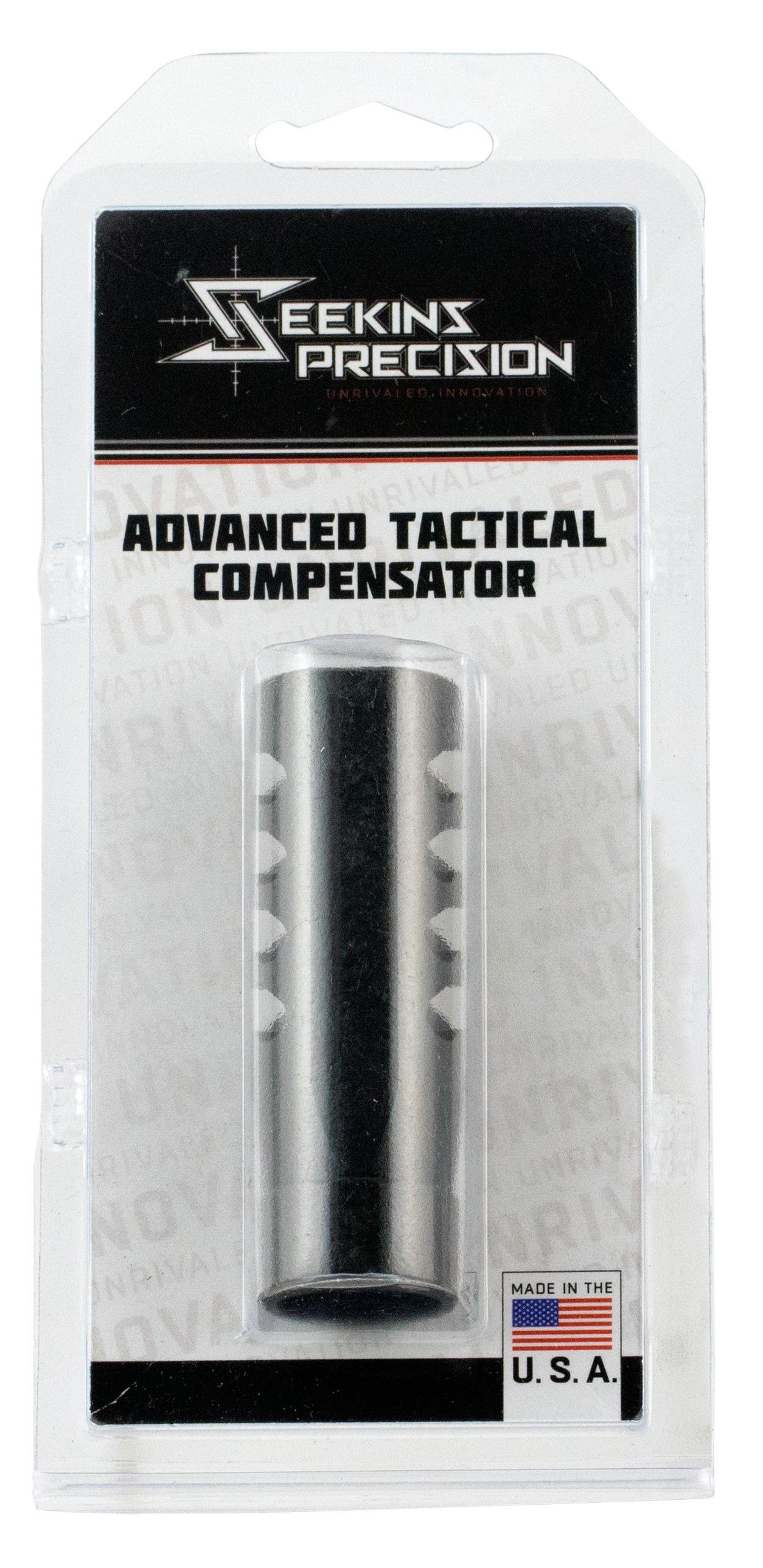 Seekins Precision 0011510039 ATC Muzzle Brake Black Melonite 416R Stainless Steel with 5/8"-24 tpi Threads for 7.62x51mm NATO AR-10