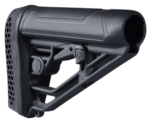 ADAPTIVE TACTICAL AT02012 EX Performance  Adj. Black Synthetic M4 Style, Vented Rubber Butt Pad, Swivel Stud, Fits AR-Platform (Mil-Spec Buffer Tubes)