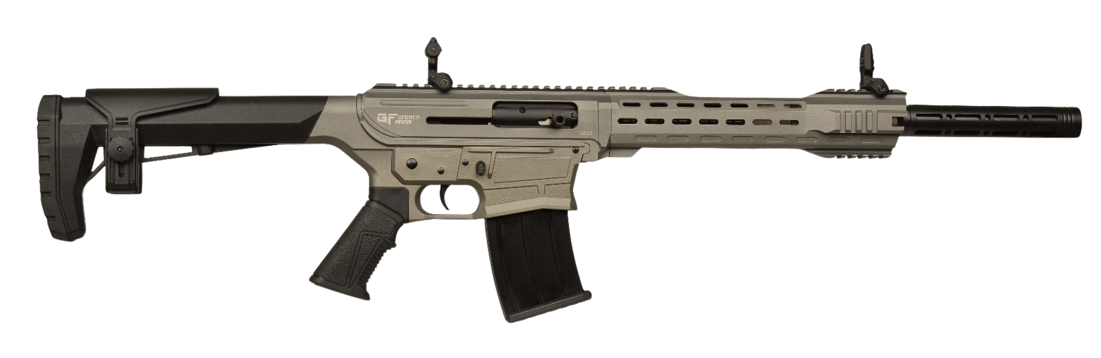 Gforce Arms GF251220TG GF25  12 Gauge Semi-Auto 3" 5+1 20" Tungsten Cerakote Threaded Barrel, Tungsten Cerakote Receiver, Black Synthetic Stock
