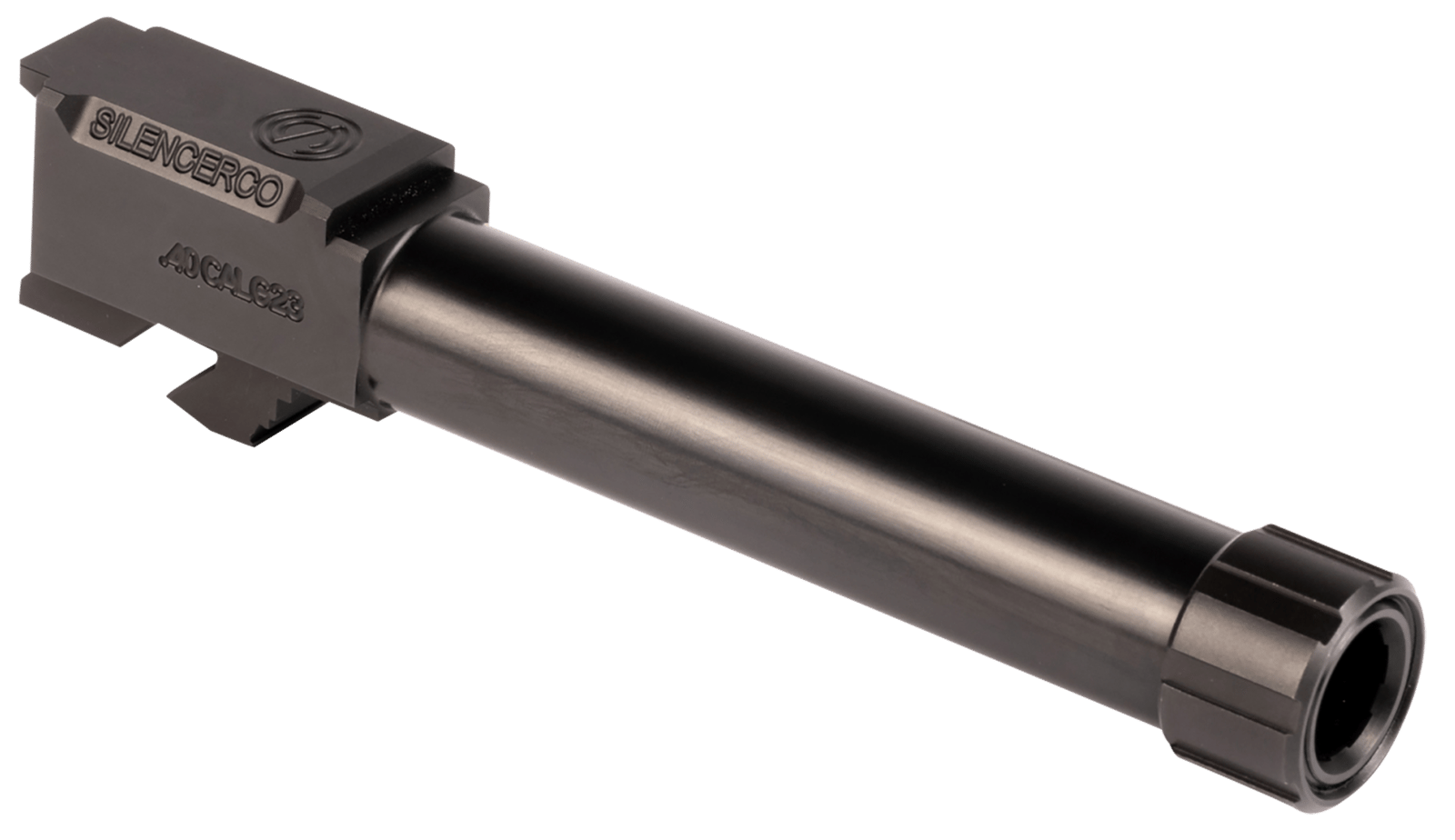 SilencerCo AC1757 Glock  40 S&W 4.50" Threaded Black Nitride Stainless Steel, Fits Glock 23