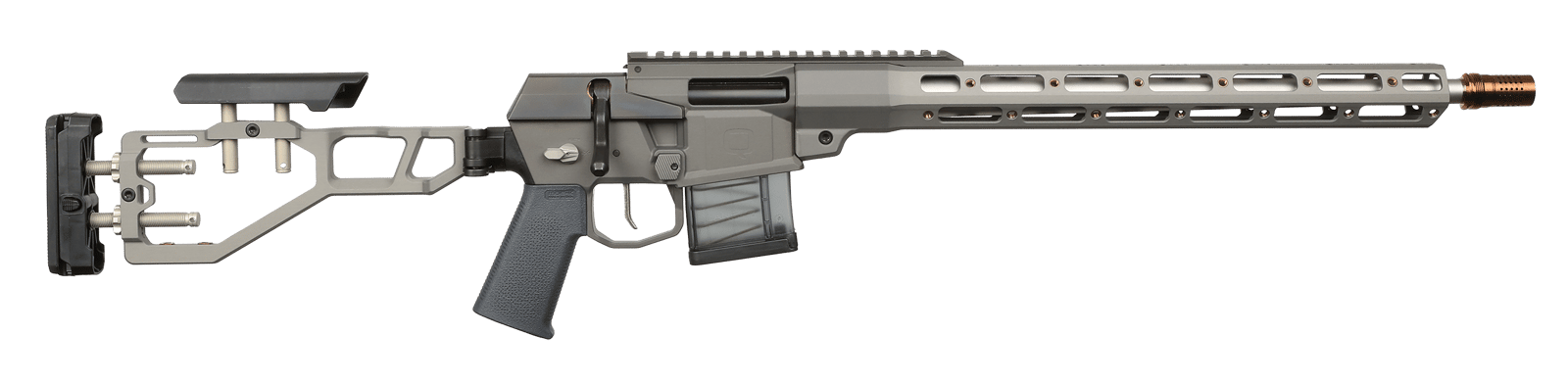 Q LLC MINIFIX6ARC15INGRY Mini Fix  6mm ARC 10+1 16" Gray Picatinny Rail M-LOK Handguard Adj Folding Gray