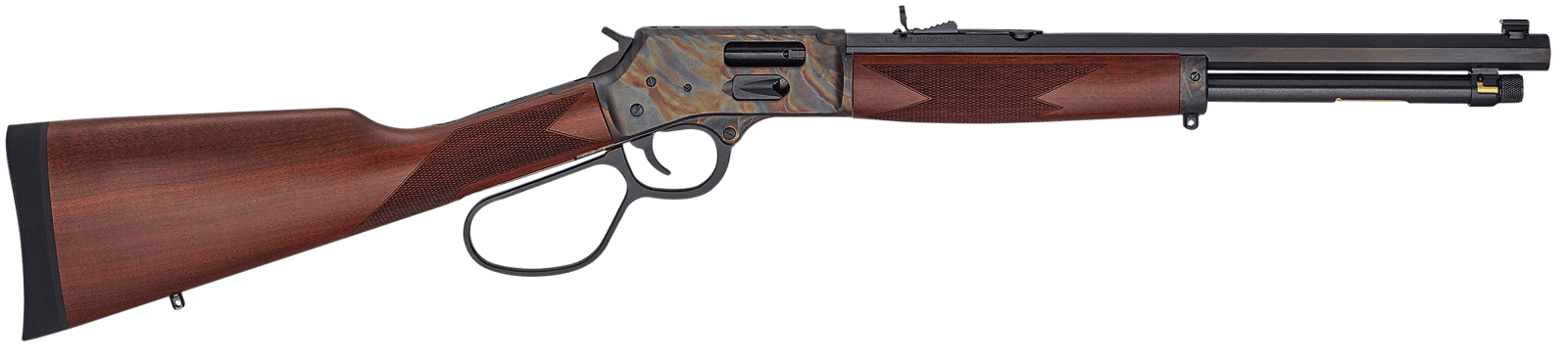 Henry H012GCRCC Big Boy Carbine Side Gate Full Size 45 Colt (Long Colt) 7+1 16.50" Blued Octagon Barrel, Color Case Hardened Steel Receiver, American Walnut Wood Stock Right Hand