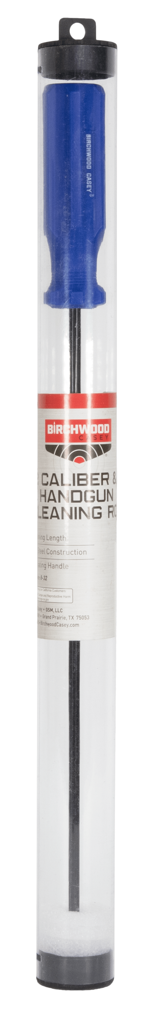 Birchwood Casey 41409 Cleaning Rod  Steel 22 Cal Handgun Firearm 12" Long Includes Reusable Storage Tube