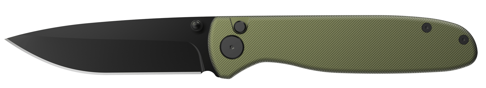 Outdoor Edge DK1C Dirk  3.25" Folding Drop Point Plain Black Oxide 8Cr13MoV SS Blade Green Anodized