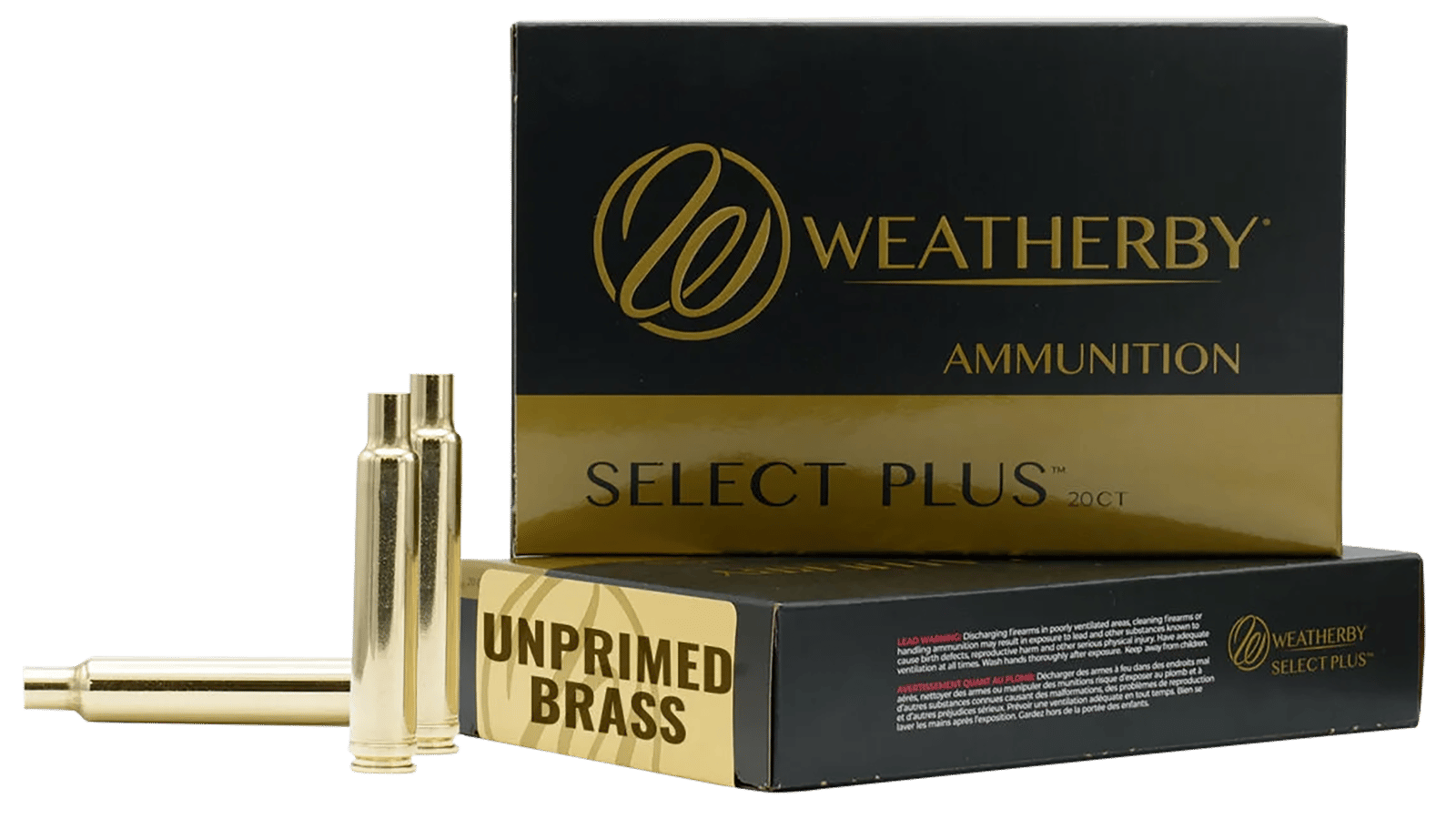 Weatherby BRASS333 Unprimed Cases  338-378WthbyMag Rifle Brass 20/Box