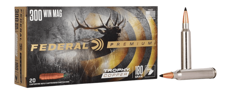 Federal P300WTC1 Premium  300WinMag 180gr Trophy Copper 20 Per Box/10 Case