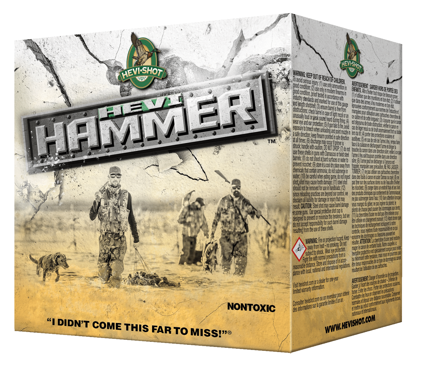 HEVI-Shot HS28302 HEVI-Hammer  12Gauge 3.50" 1 1/2oz 2Shot 25 Per Box/10 Case