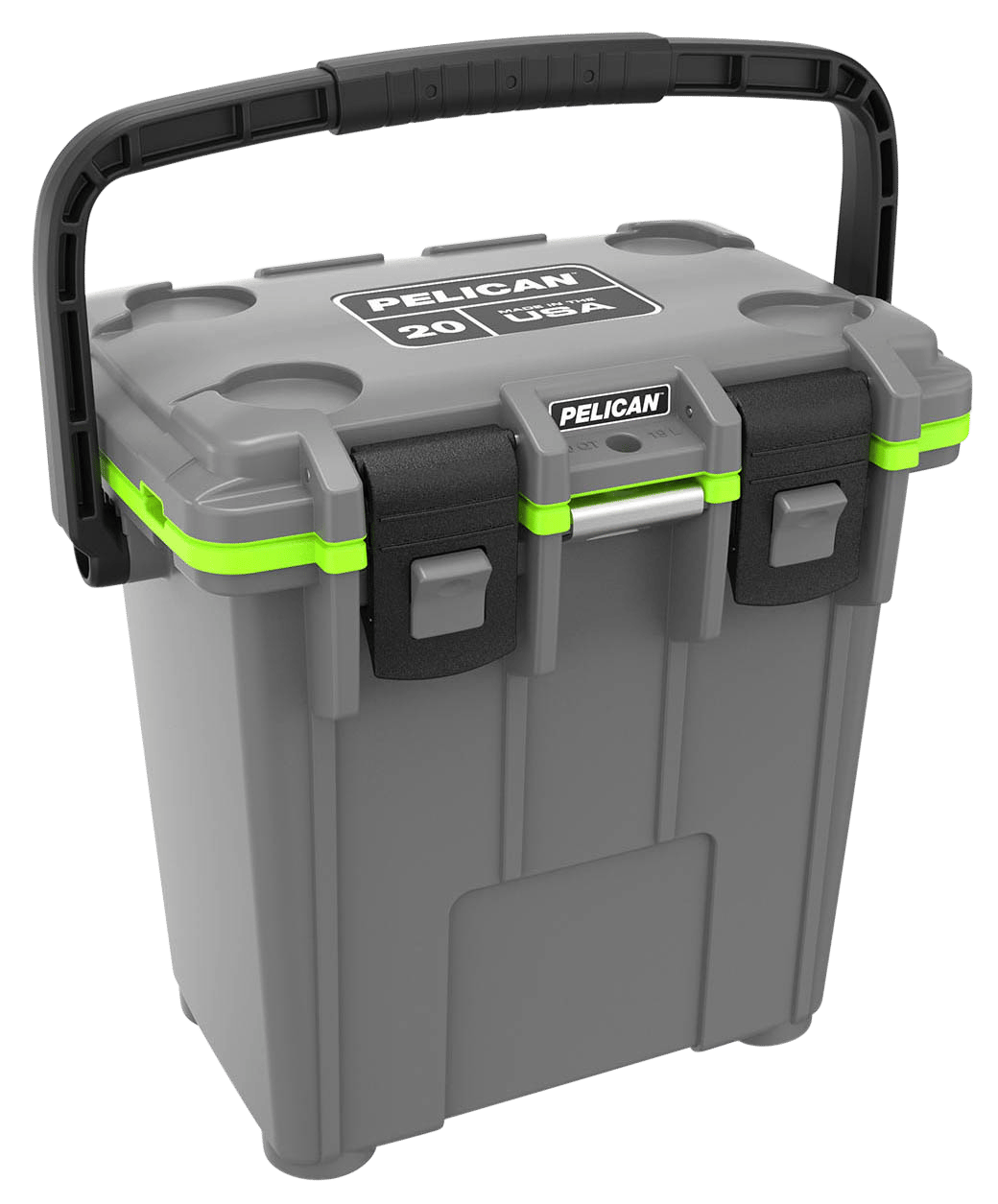PELICAN 20Q-1-DKGRYEGRN 20QT ELITE COOLER GRY/GRN