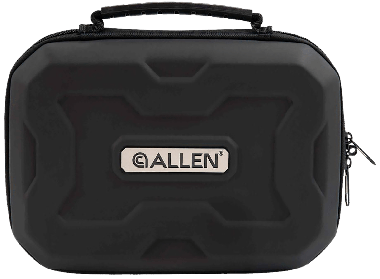 Allen 829 EXO  Handgun Case Black Polymer, Molded Carry Handle, Egg Crate Foam & Lockable Zippers 9" x 6.25" Interior Dimensions