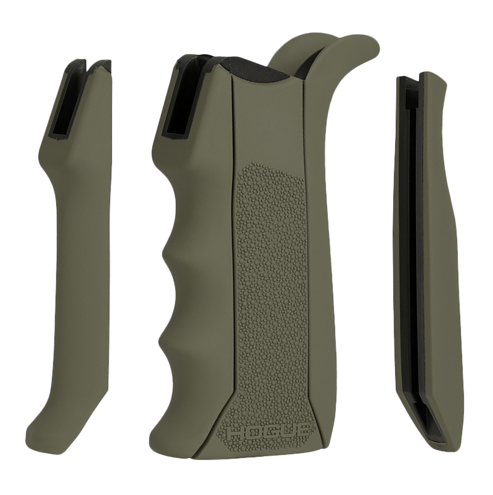 Hogue 13041 Modular Overmolded  OD Green Rubber Pistol Grip with Finger Grooves Fits AR-15/M16