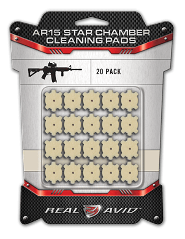 Real Avid AVAR15CP Star Chamber Cleaning Pads 223 Rem/5.56x45mm NATO Wool 20 Per Pkg