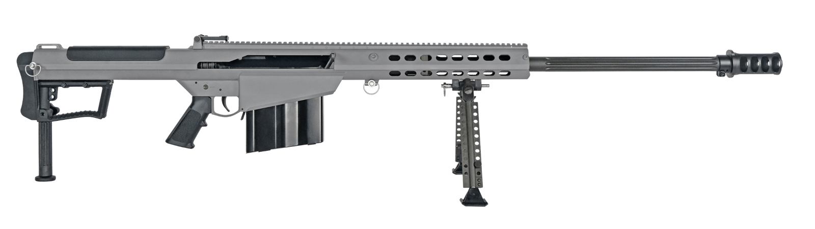 Barrett 18067 M107A1  50 BMG 29" 10+1 Tungsten Gray Cerakote Tungsten Gray Fixed with Sorbothane Recoil Pad Stock Black Polymer Grip