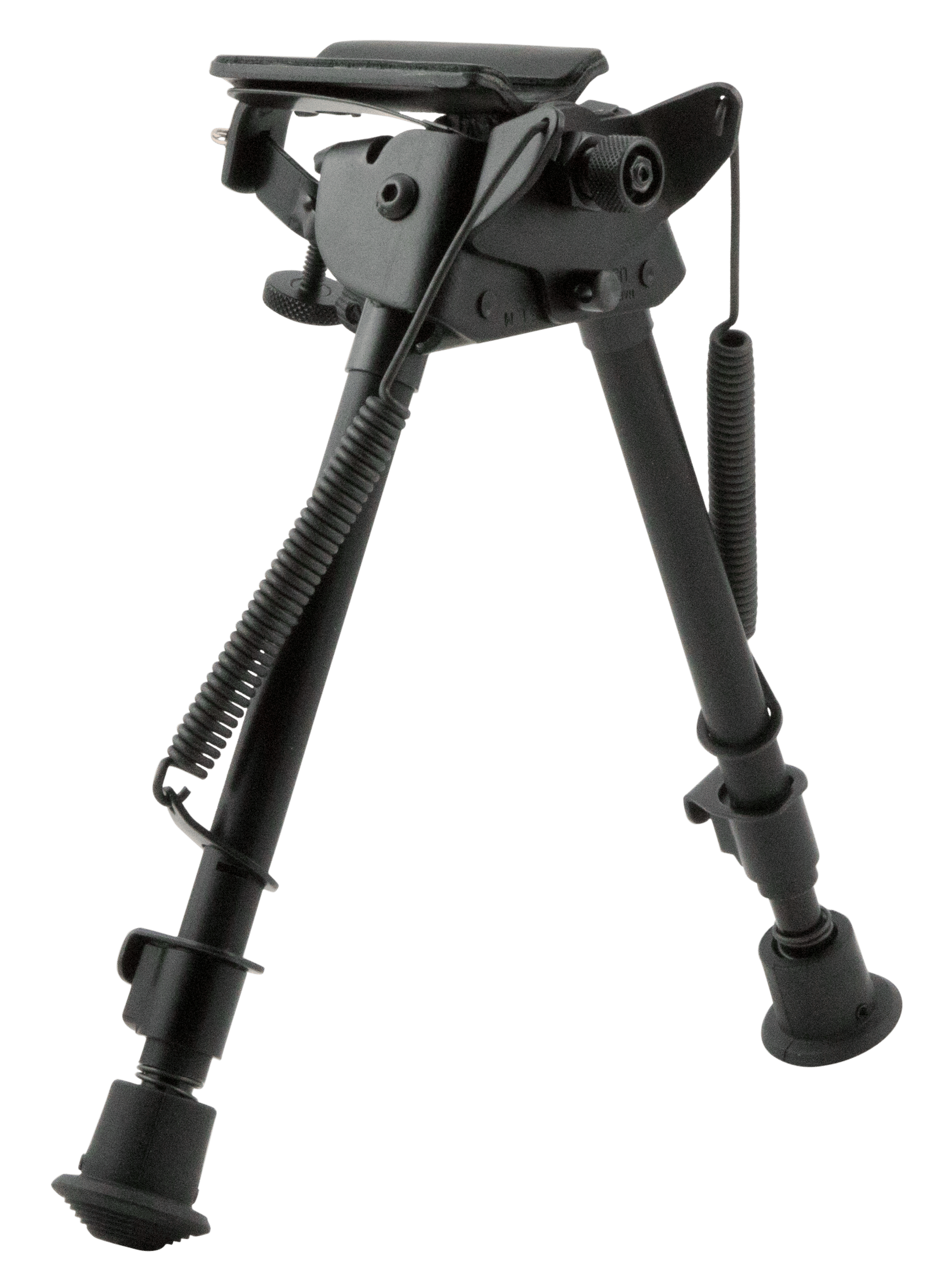 Harris Bipods LMS Swivel L Swivel Stud, 9-13", Black Steel/Aluminum, Notched Legs, Rubber Feet