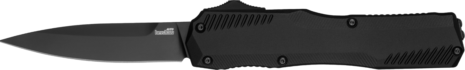 Kershaw 9000BLK Livewire  Automatic 3.30" OTF Spear Point Plain Black DLC CPM MagnaCut Steel Blade, Black Anodized Aluminum Handle, Includes Pocket Clip