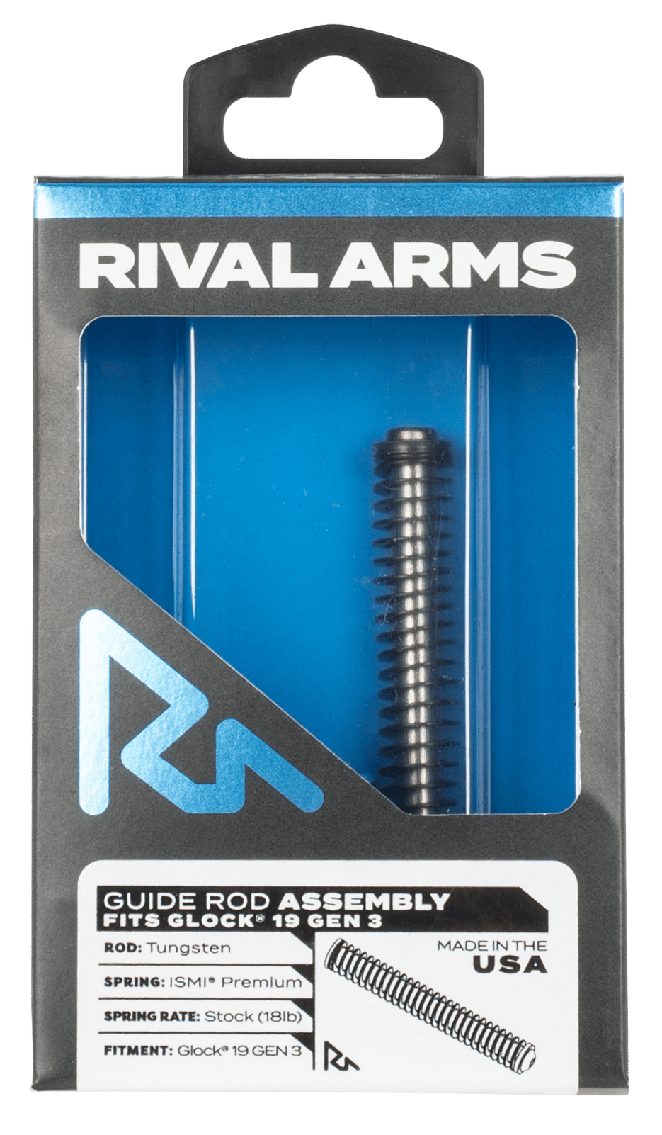 Rival Arms RA50G201T Guide Rod Assembly  Tungsten for Glock 19 Gen3