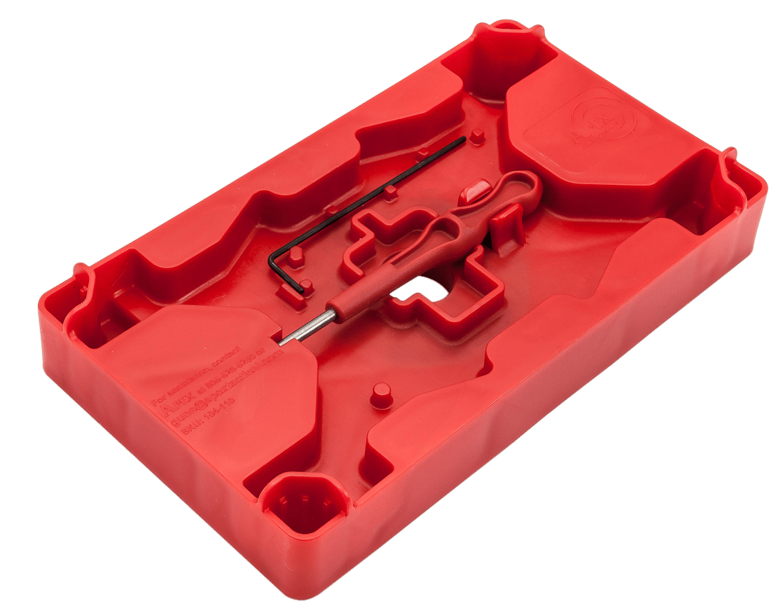 Apex Tactical 104110 Armorer's Tray & Pin Punch  Red Polymer Pistol