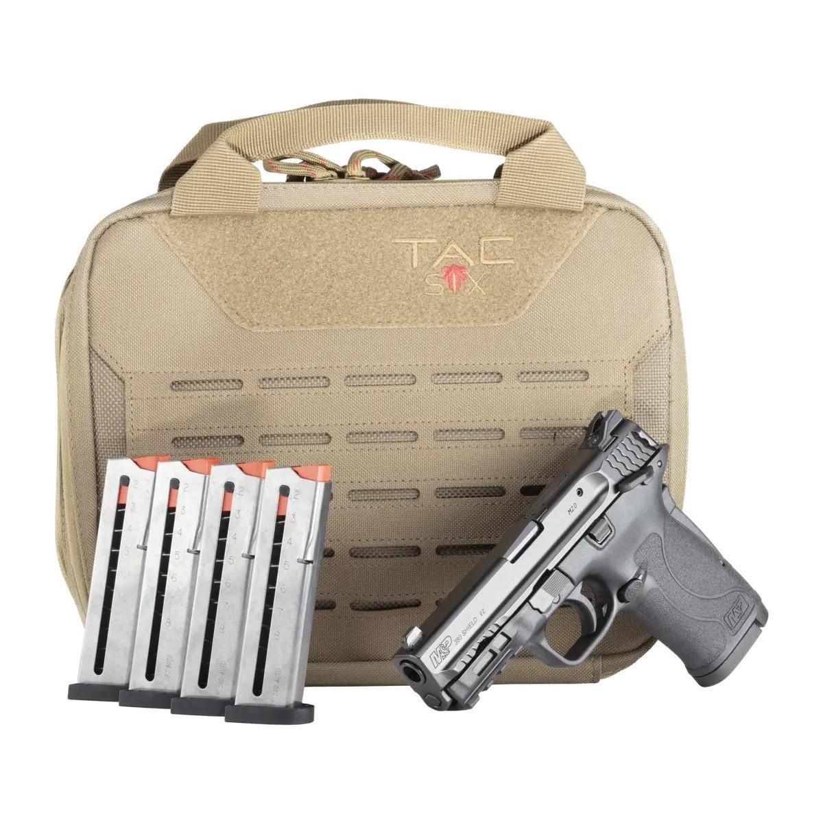 Smith & Wesson M&P380 Shield EZ M2.0 Handgun Bundle .380 Auto 8rd Magazines (5) 3.68" Barrel Black with Case