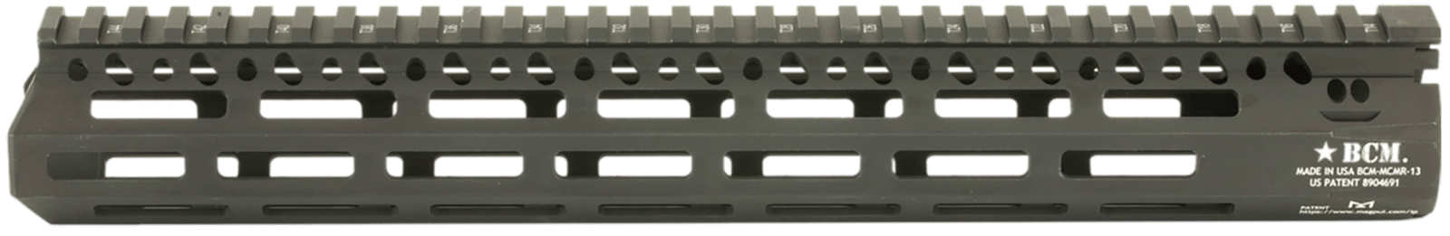 BCM MCMR13556BLK BCMGunfighter MCMR 13" M-LOK, Free-Floating Style Made of Aluminum with Black Anodized Finish for AR-Platform