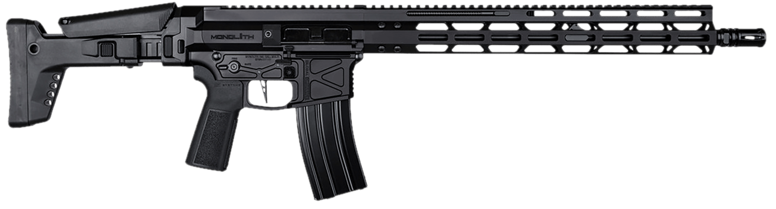 Global Ordnance LLC 197892003223 Monolithic  5.56 NATO 16" Barrel, M-LOK Handguard, Modular Black Stock, Black Polymer Grip
