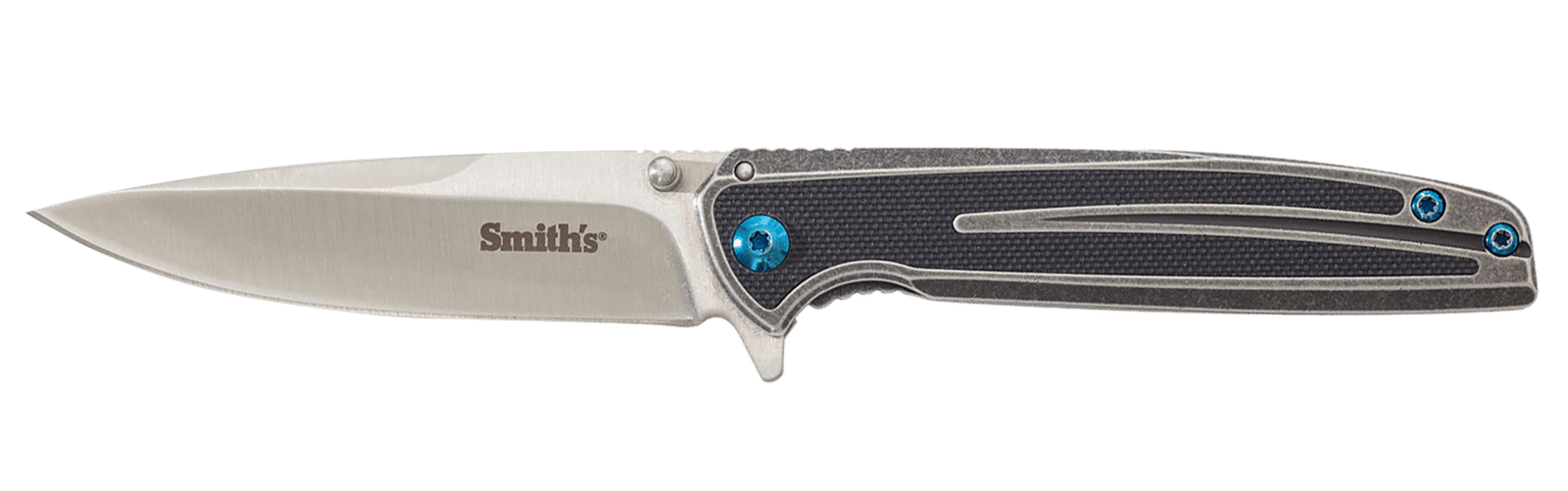 Smiths Products 51275 Imfima  3.26" Folding Drop Point Plain Bead Blasted 3Cr13MoV SS Blade/ Bead Blasted Stainless Steel Handle Includes Pocket Clip