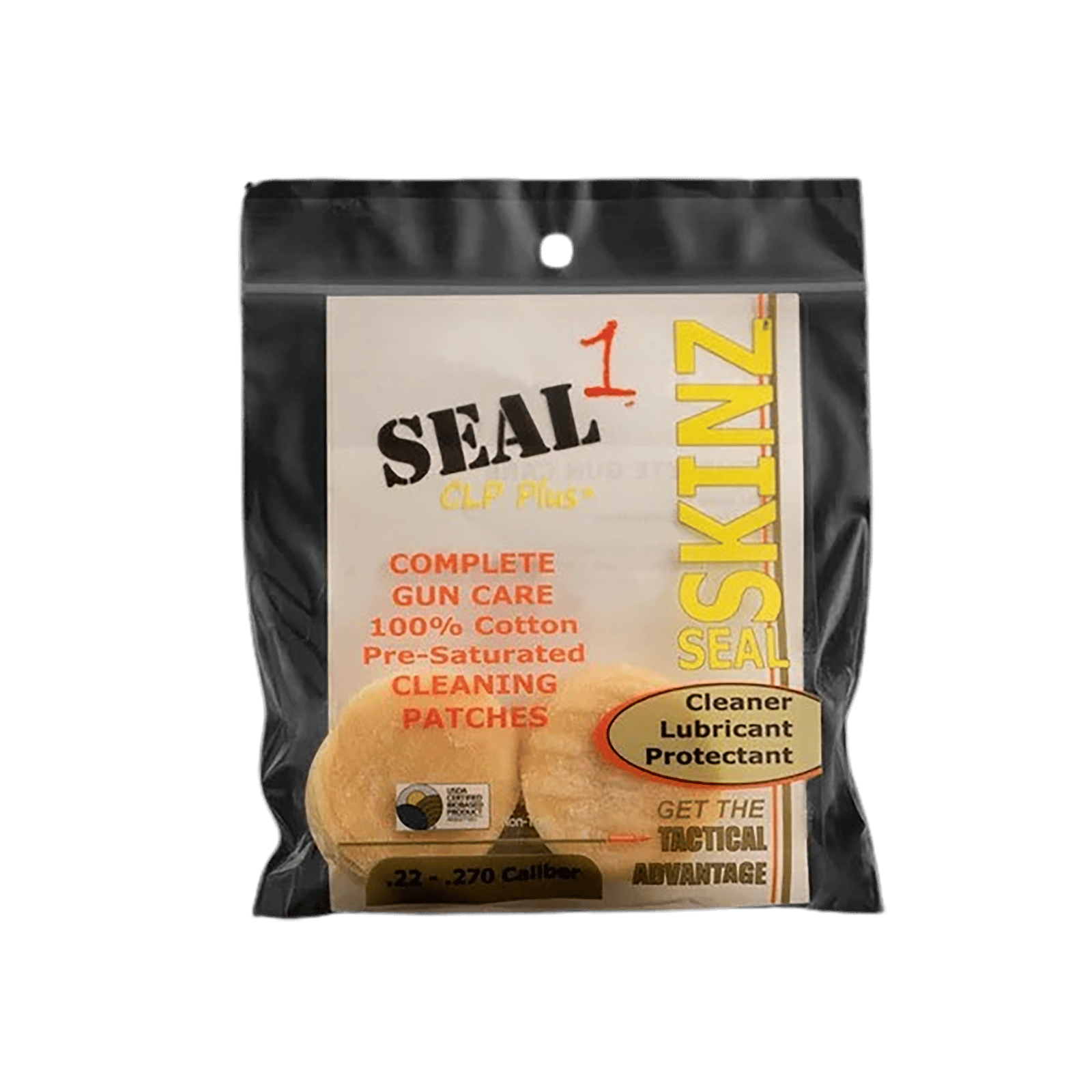 Seal 1 SS-10 Seal SKINZ Cleaning Patches/Cloths 270-30 Cal 1.75" Cotton