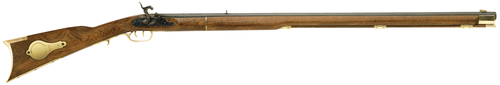 Traditions R2040 Deluxe Kentucky Rifle  50 Cal Percussion 33.50" Blued Barrel Hardwood Stock Double Set Trigger
