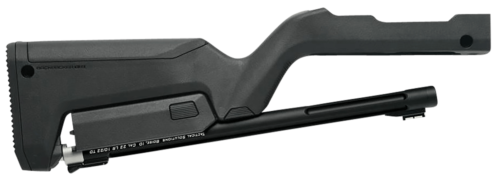 Tactical Solutions TDCMBBBLK X-Ring Takedown Barrel and Stock Combo 22 LR 16.50" Matte Black Fluted & Threaded with Fiber Optic Sight, Black Magpul Backpacker Stock Fits Ruger 10/22 Takedown