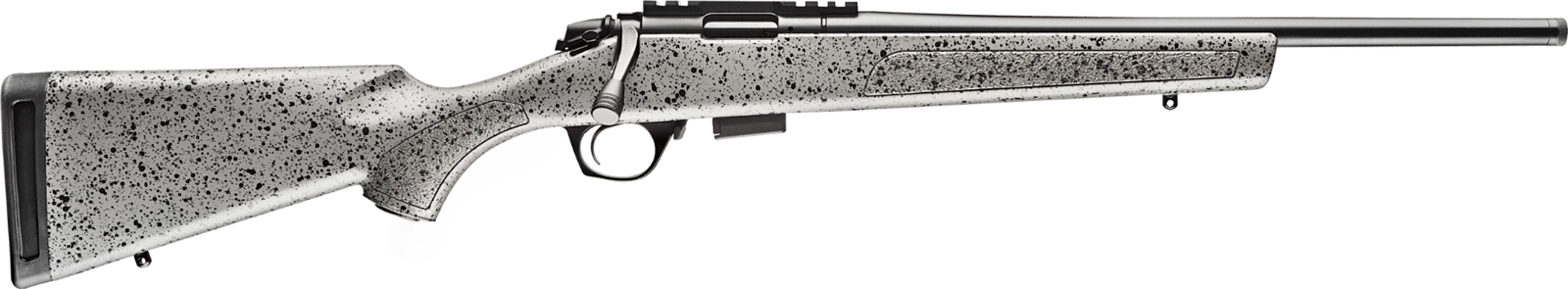 Bergara Rifles BMR003 BMR  Full Size 22 WMR 5+1/10+1 18" Matte Blued Steel Threaded Barrel & Drilled & Tapped Steel Receiver, Fixed Gray/Black Speckled Synthetic Stock