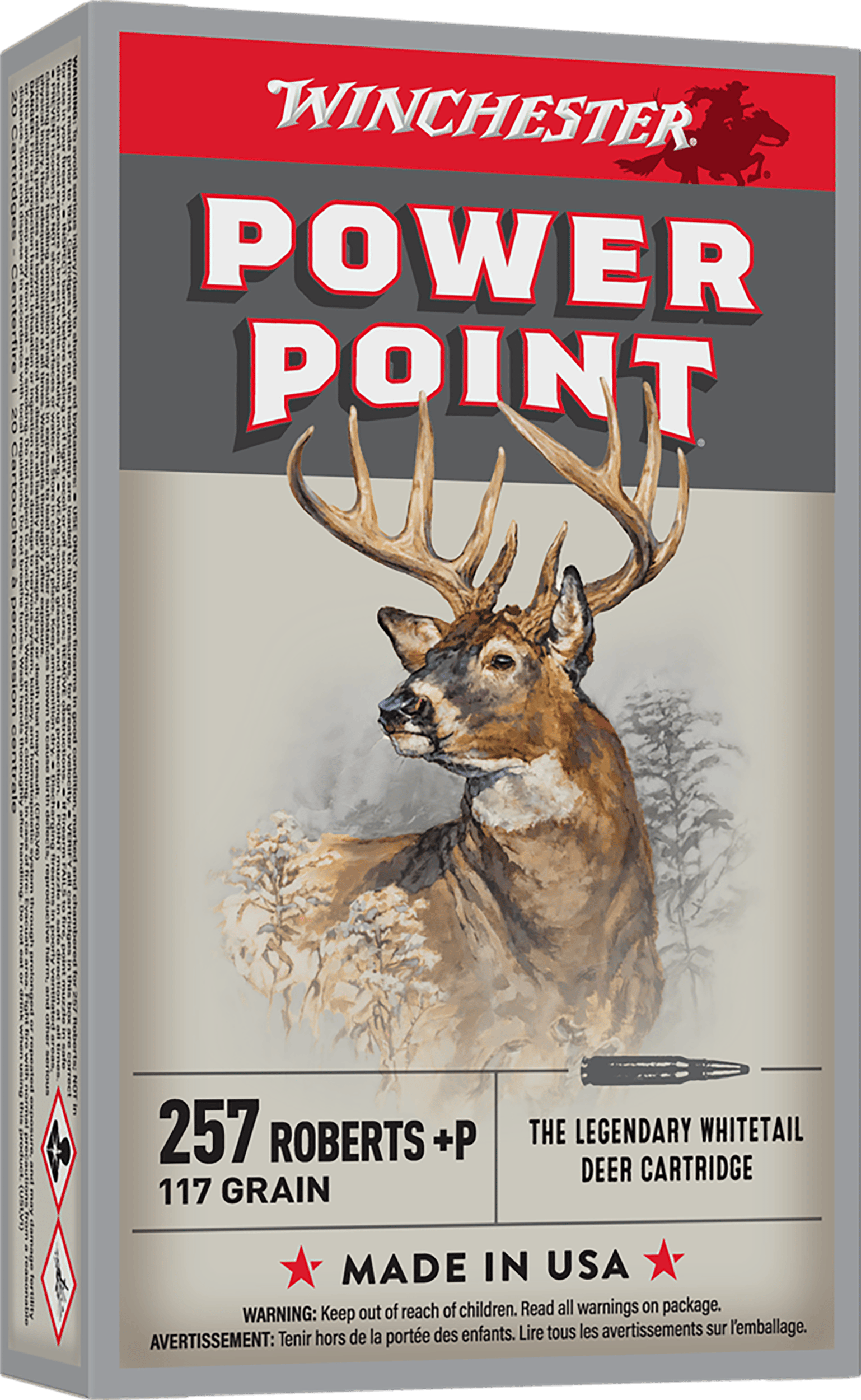 Winchester Ammo X257P3 Super X  257Roberts 117gr Power Point 20 Per Box/10 Case