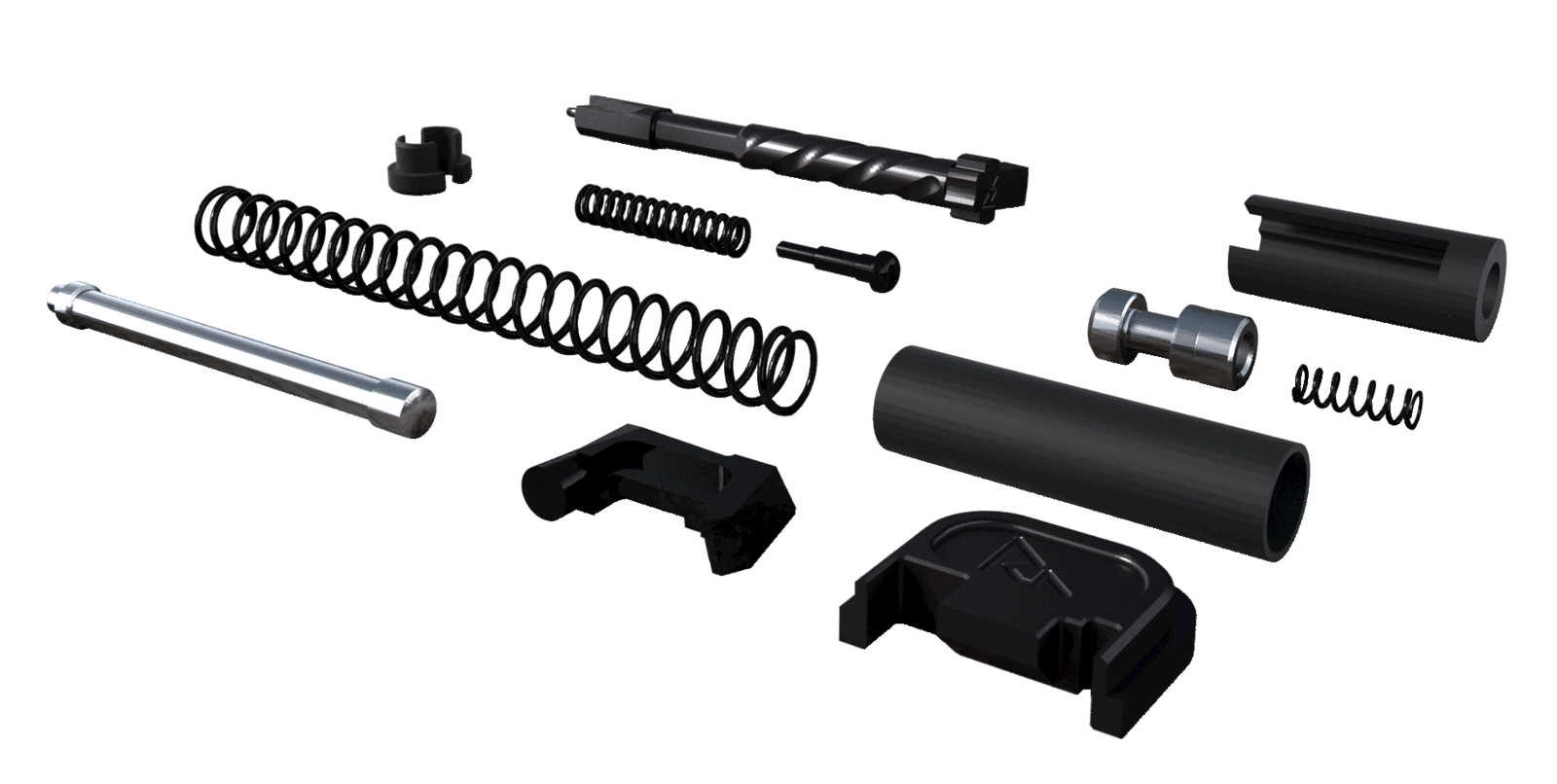 Rival Arms RA42G001A Slide Completion Kit  Fits Glock Gen3-4 9mm Luger Black PVD Stainless Steel