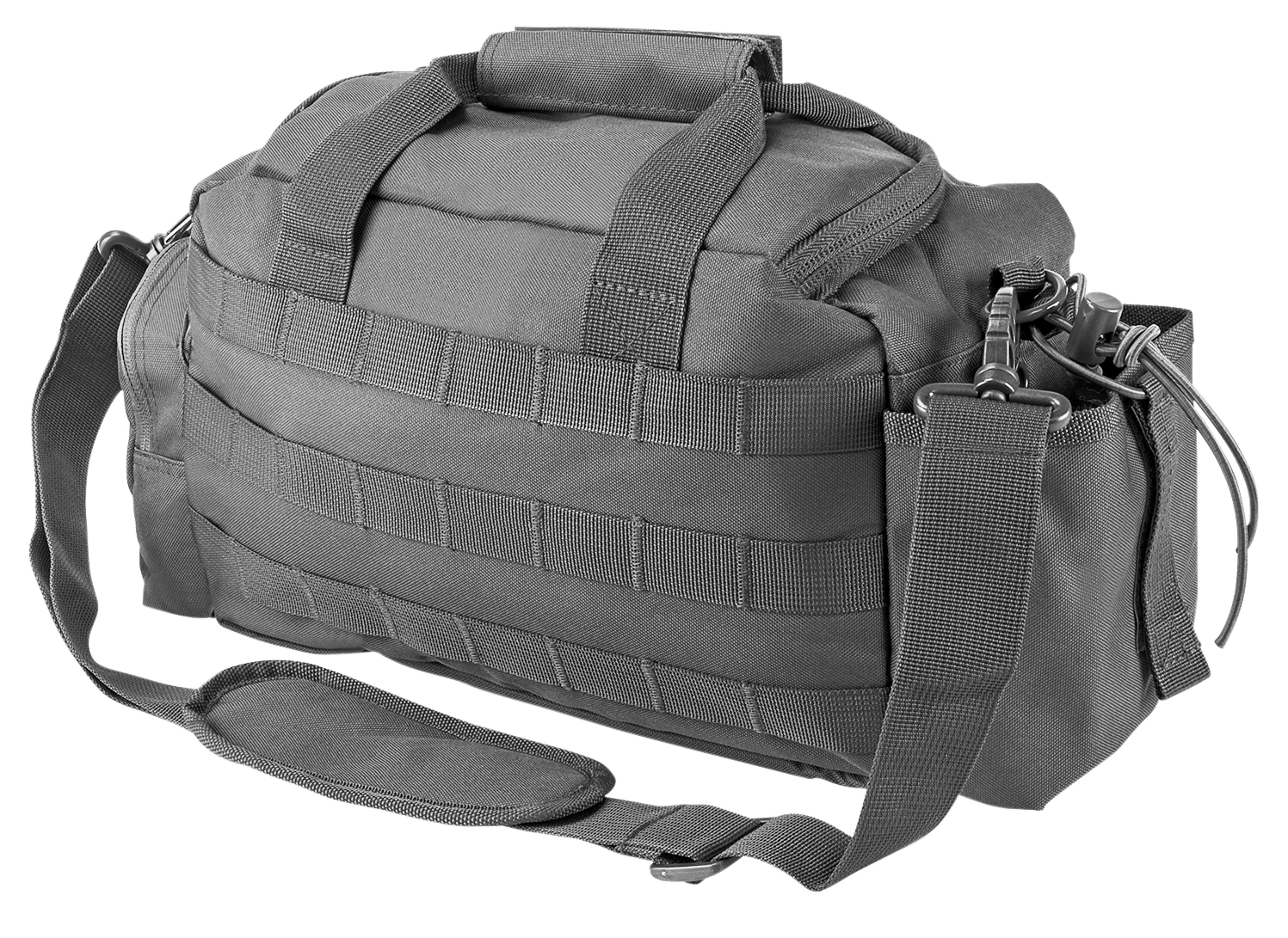 NcStar CVSRB2985U VISM Small Range Bag Side Pockets, PALs Webbing, Carry Handles/Adjustable Shoulder Strap, 12"L x 5"W x 7"H Interior Dimensions Urban Gray