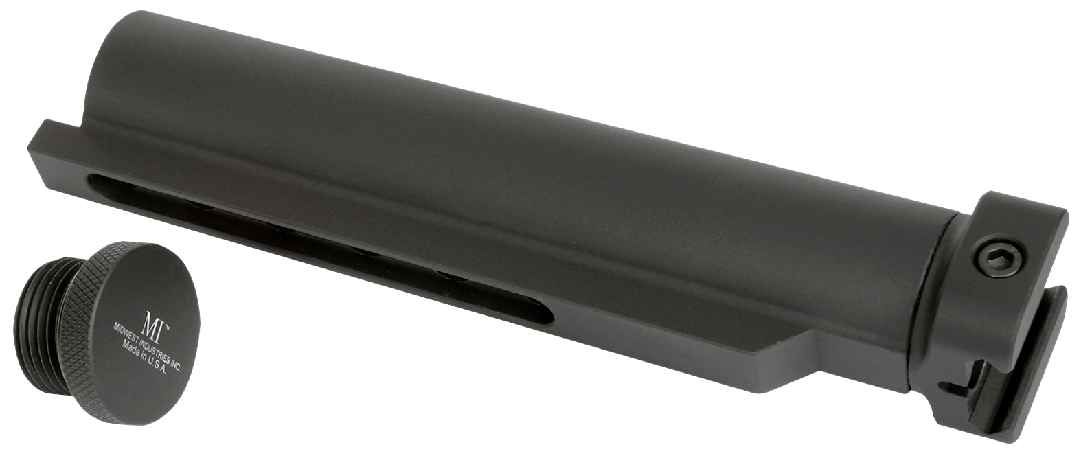 Midwest Industries MISTAP Stock Tube Adaptor  Black Hardcoat Anodized Aluminum AR-Platform