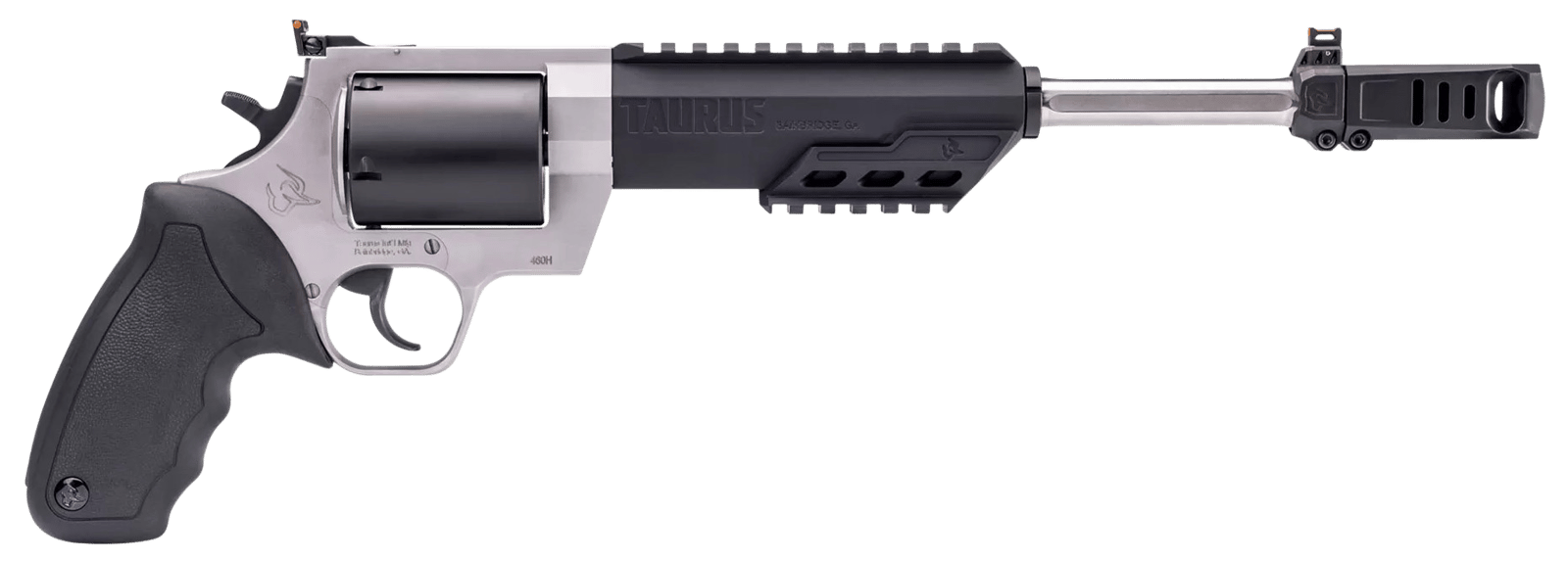 Taurus 2460105RH Raging Hunter  460 S&W Mag 5rd 10.50" Matte Black Oxide Barrel & Cylinder Matte Stainless Steel Frame Black Rubber with Integrated Cushion Insert Grip