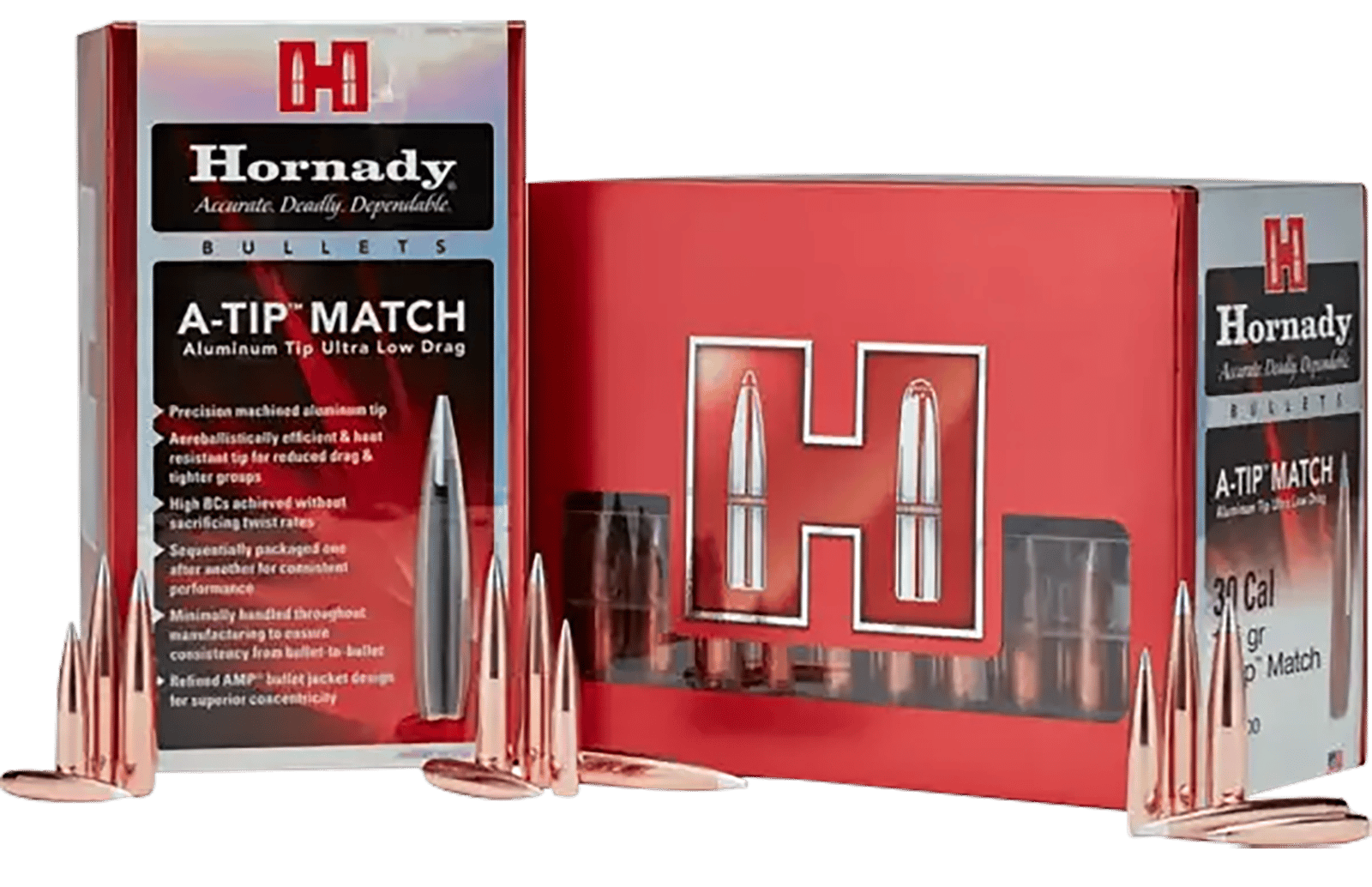 Hornady 3729 A-Tip Match 375 Cal .375 390 gr A Tip Match 25 Per Box/ 10 Case